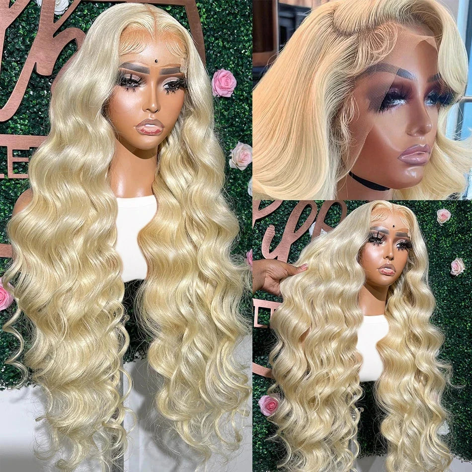 Wig Body Wave Lace Front Wig Honey Blonde Human hair For Women