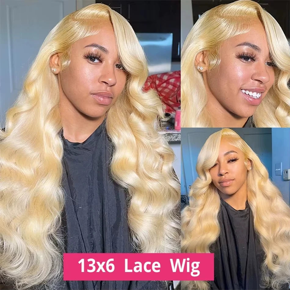 Wig Body Wave Lace Front Wig Honey Blonde Human hair For Women
