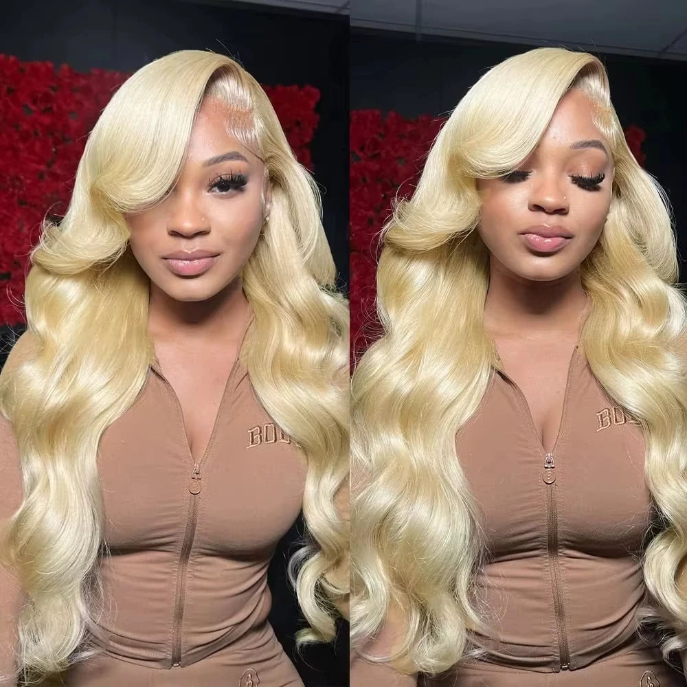 Wig Body Wave Lace Front Wig Honey Blonde Human hair For Women