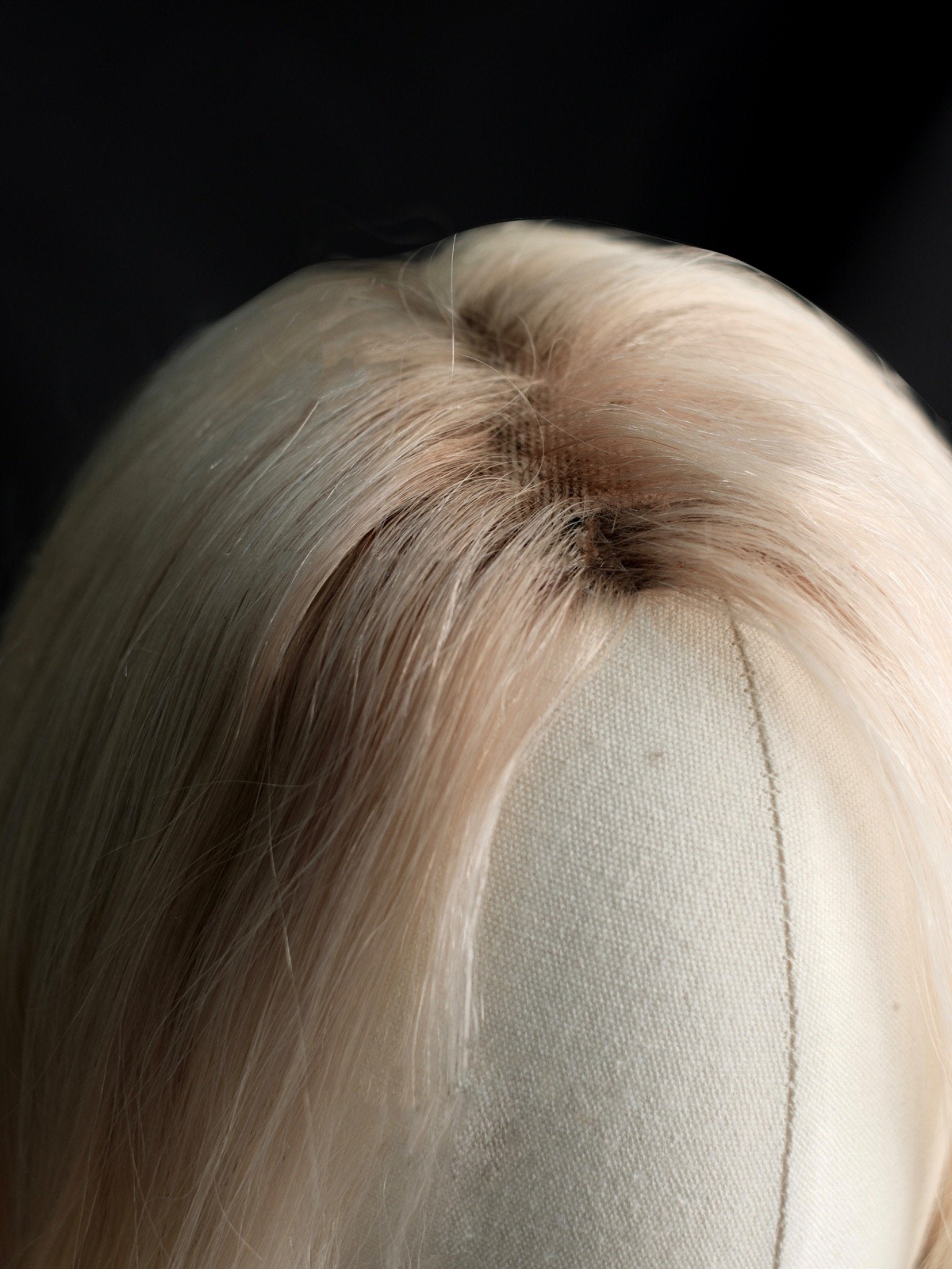 Premium 100% Human Hair Wig – Blonde Grey MONO Silk-Top Scalp